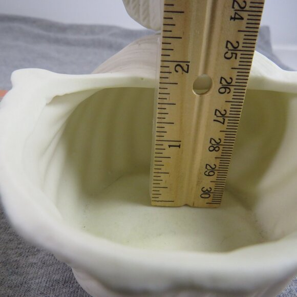 Ceramic Angel sitting on Sea Shell and metallic vase filler Lt. Blue 1lb 11oz - Picture 6 of 15